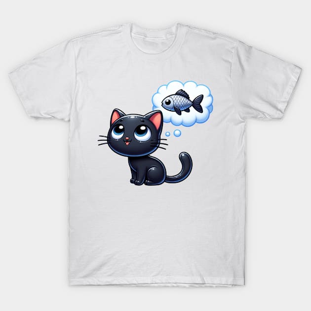 Cat dreaming. T-Shirt by lakokakr